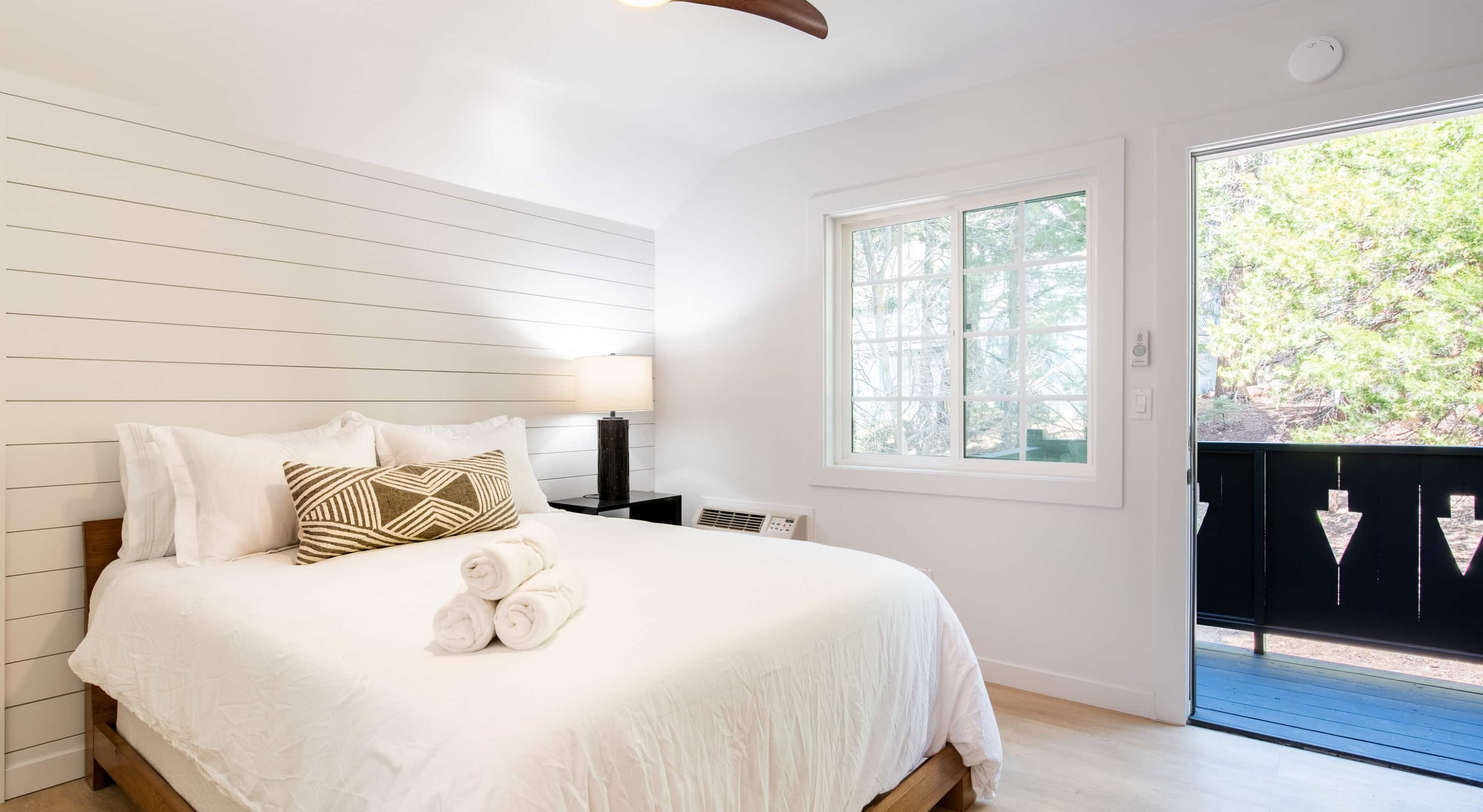 Elegant bedroom with cozy decor, perfect for a Weekend Getaway from LA relaxation.