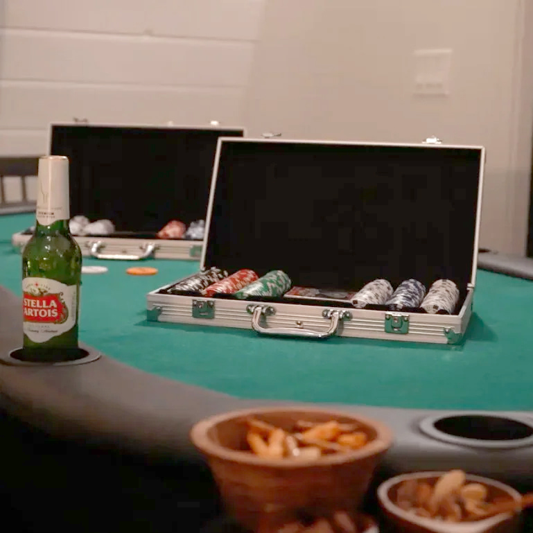Poker set an clubhouse at Lake Arrowhead small hotel
