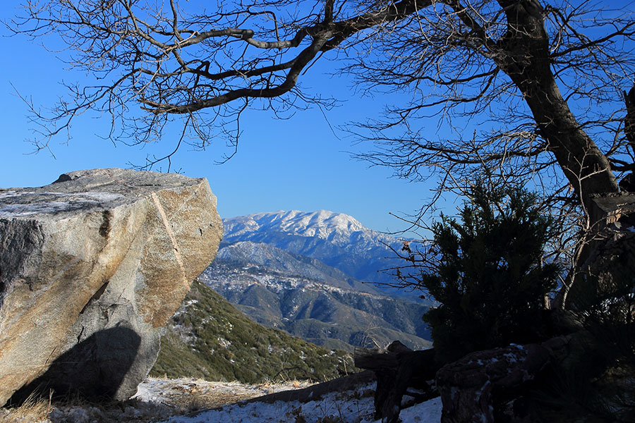 View of Big Bear near Arrowhead Lake in winter